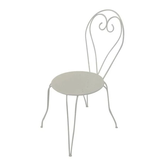 Lot De 4 Chaises De Jardin Romantique Empilable En Fer Forgé - Blanc 3 Lot De 4 Chaises De Jardin Romantique Empilable En Fer Forgé - Blanc