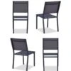 Lot De 4 Fauteuils A Manger De Jardin - Aluminium - 54 X 57 X 88 Cm -Mobilier De Jardin lot de 4 fauteuils a manger de jardin aluminium 54 x 57 x 88 cm 3619999329701 1297291