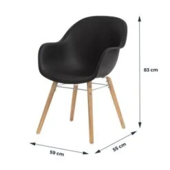 Lot De 4 Fauteuils PP Bois -Mobilier De Jardin lot de 4 fauteuils pp bois 2008248569752 597568