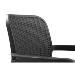 Lots De 6 Fauteuils Monoblocs Coloris Graphite - Empilables En Résine De Synthese - Imitation Rotin Tressé - ALLIBERT BY KETER - BEL -Mobilier De Jardin lots de 6 fauteuils monoblocs coloris graphite empilables en resine de synthese imitation rotin tresse allibert by keter bel 8711245151786 728758