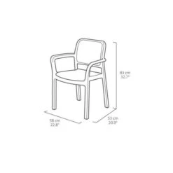 Lots De 6 Fauteuils Monoblocs Coloris Graphite - Empilables En Résine De Synthese - Imitation Rotin Tressé - ALLIBERT BY KETER - BEL -Mobilier De Jardin lots de 6 fauteuils monoblocs coloris graphite empilables en resine de synthese imitation rotin tresse allibert by keter bel 8711245151786 728759