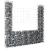 Panier De Gabion En Forme De U Avec 2 Poteaux Fer 140x20x150 Cm -Mobilier De Jardin panier de gabion en forme de u avec 2 poteaux fer 140x20x150 cm 3666722149389 1264024