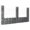 Panier De Gabion En Forme De U Avec 3 Poteaux Fer 260x20x150 Cm -Mobilier De Jardin panier de gabion en forme de u avec 3 poteaux fer 260x20x150 cm 3666722161961 1238806