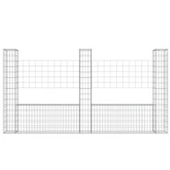 Panier De Gabion En Forme De U Avec 3 Poteaux Fer 260x20x150 Cm -Mobilier De Jardin panier de gabion en forme de u avec 3 poteaux fer 260x20x150 cm 3666722161961 1238808