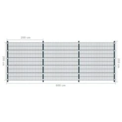 Panneaux De Clôture 2 Pcs Fer 6x2 M 12 M Total Gris Anthracite 21 Panneaux De Clôture 2 Pcs Fer 6x2 M 12 M Total Gris Anthracite -Mobilier De Jardin panneaux de cloture 2 pcs fer 6x2 m 12 m total gris anthracite 3666722187466 1208903