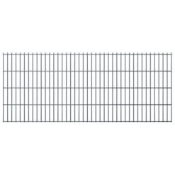 Panneaux De Clôture De Jardin 2D 2,008x0,83 M 8 M Total Gris