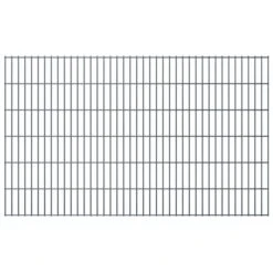 Panneaux De Clôture De Jardin 2D 2,008x1,23 M 26 M Total Gris