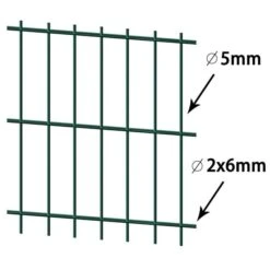 Panneaux De Clôture De Jardin 2D 2,008x1,23 M 30 M Total Vert -Mobilier De Jardin panneaux de cloture de jardin 2d 2 008x1 23 m 30 m total vert 8718475987635 1197277