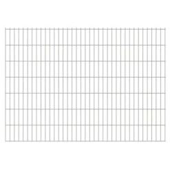 Panneaux De Clôture De Jardin 2D 2,008x1,43 M 4 M Total Argenté