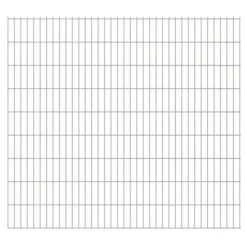 Panneaux De Clôture De Jardin 2D 2,008x1,83m 28 M Total Argenté