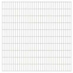 Panneaux De Clôture De Jardin 2D 2,008x2,03m 34 M Total Argenté