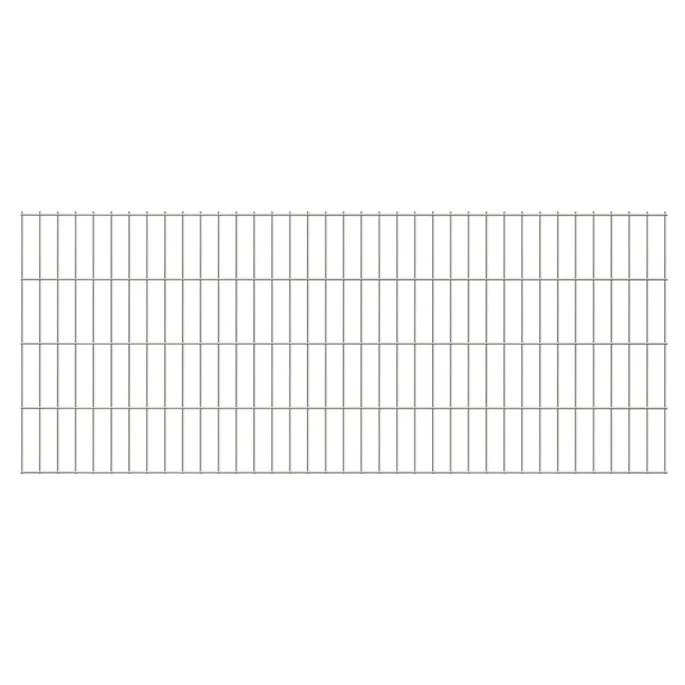 Panneaux De Clôture De Jardin 2D 2008x0,83 M 22 M Total Argenté 3 Panneaux De Clôture De Jardin 2D 2008x0,83 M 22 M Total Argenté