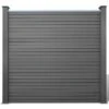 Panneaux De Clôture De Jardin 3 Pcs WPC 538 Cm Gris