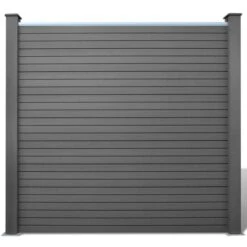 Panneaux De Clôture De Jardin 3 Pcs WPC 538 Cm Gris