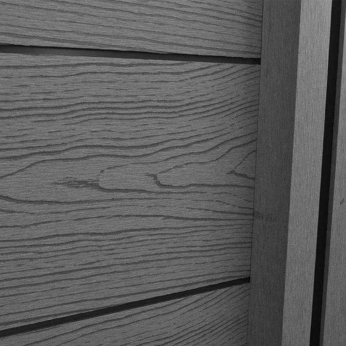 Panneaux De Clôture De Jardin 3 Pcs WPC 538 Cm Gris 5 Panneaux De Clôture De Jardin 3 Pcs WPC 538 Cm Gris – Image 3