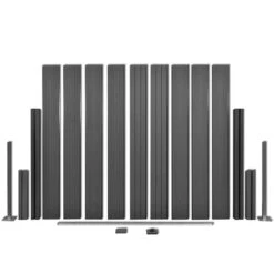 Panneaux De Clôture De Jardin 3 Pcs WPC 538 Cm Gris 15 Panneaux De Clôture De Jardin 3 Pcs WPC 538 Cm Gris -Mobilier De Jardin panneaux de cloture de jardin 3 pcs wpc 538 cm gris 8718475554851 1274876