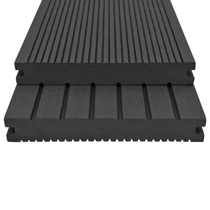 Panneaux De Terrasse Solides Et Accessoires WPC 15 M² 4 M Noir 4 Panneaux De Terrasse Solides Et Accessoires WPC 15 M² 4 M Noir – Image 2