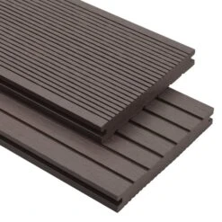 Panneaux De Terrasse Solides WPC 10 M² 4 M Marron Foncé