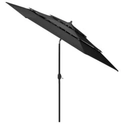 Parasol à 3 Niveaux Avec Mât En Aluminium Anthracite 3 M -Mobilier De Jardin parasol a 3 niveaux avec mat en aluminium anthracite 3 m 3666722353502 945694