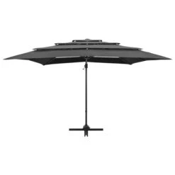 Parasol à 4 Niveaux Avec Mât En Aluminium Anthracite 250x250 Cm -Mobilier De Jardin parasol a 4 niveaux avec mat en aluminium anthracite 250x250 cm 3666722353991 944669