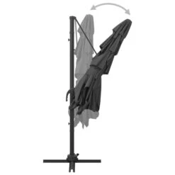 Parasol à 4 Niveaux Avec Mât En Aluminium Anthracite 250x250 Cm -Mobilier De Jardin parasol a 4 niveaux avec mat en aluminium anthracite 250x250 cm 3666722353991 944672