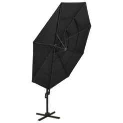 Parasol à 4 Niveaux Avec Mât En Aluminium Noir 3x3 M 13 Parasol à 4 Niveaux Avec Mât En Aluminium Noir 3x3 M -Mobilier De Jardin parasol a 4 niveaux avec mat en aluminium noir 3x3 m 3666722353885 944762