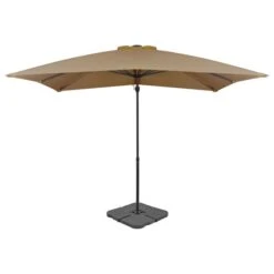 Parasol Avec Base Portable Taupe 7