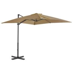 Parasol Avec Base Portable Taupe 7 -Mobilier De Jardin parasol avec base portable taupe 3666722451413 776069