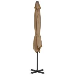 Parasol Avec Base Portable Taupe 7 -Mobilier De Jardin parasol avec base portable taupe 3666722451413 776070