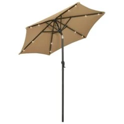 Parasol Avec Lumières LED Taupe 200x211 Cm Aluminium 14 Parasol Avec Lumières LED Taupe 200x211 Cm Aluminium -Mobilier De Jardin parasol avec lumieres led taupe 200x211 cm aluminium 3666722354462 944191