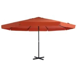 Parasol Avec Mât En Aluminium 500 Cm Terre Cuite