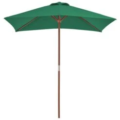 Parasol Avec Mât En Bois 150 X 200 Cm Vert 12 Parasol Avec Mât En Bois 150 X 200 Cm Vert -Mobilier De Jardin parasol avec mat en bois 150 x 200 cm vert 3666722326858 978697