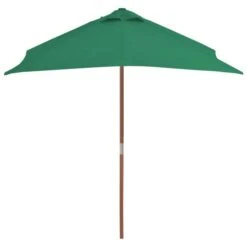 Parasol Avec Mât En Bois 150 X 200 Cm Vert 13 Parasol Avec Mât En Bois 150 X 200 Cm Vert -Mobilier De Jardin parasol avec mat en bois 150 x 200 cm vert 3666722326858 978698