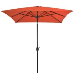 Parasol Avec Mât En Métal 300 X 200 Cm Terre Cuite -Mobilier De Jardin parasol avec mat en metal 300 x 200 cm terre cuite 3666722327015 978551