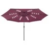 Parasol D'extérieur Avec LED Et Mât En Métal 400 Cm Bordeaux 2 Parasol D'extérieur Avec LED Et Mât En Métal 400 Cm Bordeaux -Mobilier De Jardin parasol d exterieur avec led et mat en metal 400 cm bordeaux 3666722356169 942577