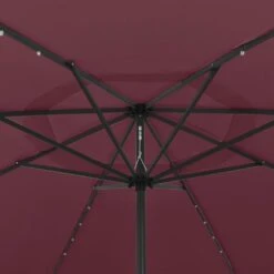 Parasol D'extérieur Avec LED Et Mât En Métal 400 Cm Bordeaux 10 Parasol D'extérieur Avec LED Et Mât En Métal 400 Cm Bordeaux -Mobilier De Jardin parasol d exterieur avec led et mat en metal 400 cm bordeaux 3666722356169 942578