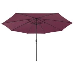 Parasol D'extérieur Avec LED Et Mât En Métal 400 Cm Bordeaux 12 Parasol D'extérieur Avec LED Et Mât En Métal 400 Cm Bordeaux -Mobilier De Jardin parasol d exterieur avec led et mat en metal 400 cm bordeaux 3666722356169 942580