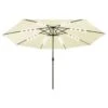 Parasol D'extérieur Avec LED Et Mât En Métal 400 Cm Sable -Mobilier De Jardin parasol d exterieur avec led et mat en metal 400 cm sable 3666722356206 942549