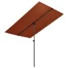 Parasol D'extérieur Avec Mât En Aluminium 180x130cm Terre Cuite -Mobilier De Jardin parasol d exterieur avec mat en aluminium 180x130cm terre cuite 3666722883580 584634