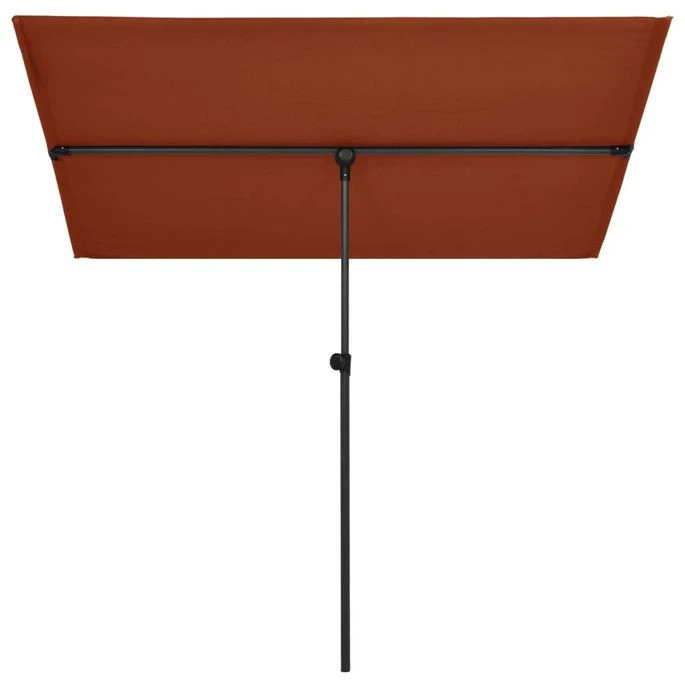 Parasol D'extérieur Avec Mât En Aluminium 180x130cm Terre Cuite 5 Parasol D'extérieur Avec Mât En Aluminium 180x130cm Terre Cuite – Image 3