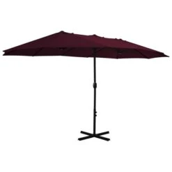 Parasol D'extérieur Avec Mât En Aluminium 460 X 270 Cm Bordeaux -Mobilier De Jardin parasol d exterieur avec mat en aluminium 460 x 270 cm bordeaux 3666722325981 979554