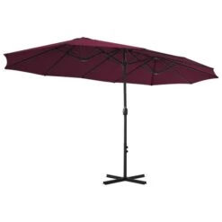 Parasol D'extérieur Avec Mât En Aluminium 460 X 270 Cm Bordeaux -Mobilier De Jardin parasol d exterieur avec mat en aluminium 460 x 270 cm bordeaux 3666722325981 979556