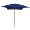 Parasol D'extérieur Avec Mât En Bois Bleu 200x300 Cm 1 Parasol D'extérieur Avec Mât En Bois Bleu 200x300 Cm -Mobilier De Jardin parasol d exterieur avec mat en bois bleu 200x300 cm 3666722413510 847416