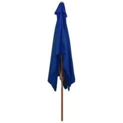 Parasol D'extérieur Avec Mât En Bois Bleu 200x300 Cm 12 Parasol D'extérieur Avec Mât En Bois Bleu 200x300 Cm -Mobilier De Jardin parasol d exterieur avec mat en bois bleu 200x300 cm 3666722413510 847420