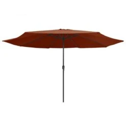 Parasol D'extérieur Avec Mât En Métal 400 Cm Terre Cuite -Mobilier De Jardin parasol d exterieur avec mat en metal 400 cm terre cuite 3666722883177 983400