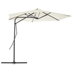 Parasol D'extérieur Avec Poteau En Acier 300 Cm Sable -Mobilier De Jardin parasol d exterieur avec poteau en acier 300 cm sable 3666722325851 979647