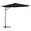 Parasol D'extérieur Déporté Avec Mât En Acier 300 Cm Noir 1 Parasol D'extérieur Déporté Avec Mât En Acier 300 Cm Noir -Mobilier De Jardin parasol d exterieur deporte avec mat en acier 300 cm noir 3666722322607 983180