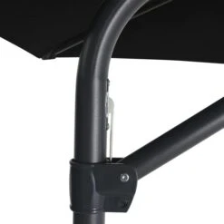 Parasol D'extérieur Déporté Avec Mât En Acier 300 Cm Noir -Mobilier De Jardin parasol d exterieur deporte avec mat en acier 300 cm noir 3666722322607 983185