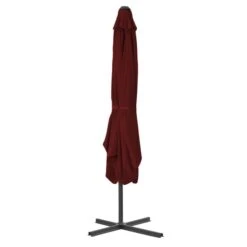 Parasol D'extérieur Déporté Avec Mât En Acier Bordeaux 250x250x230 Cm -Mobilier De Jardin parasol d exterieur deporte avec mat en acier bordeaux 250x250x230 cm 3666722356336 942420