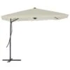 Parasol D'extérieur Déporté Avec Poteau En Acier 250 X 250 Cm Sable -Mobilier De Jardin parasol d exterieur deporte avec poteau en acier 250 x 250 cm sable 3666722325882 979624